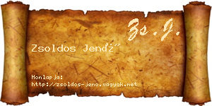 Zsoldos Jenő névjegykártya